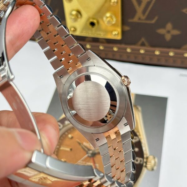 Rolex Datejust Chocolate 41mm mạ vàng - Hình ảnh 6