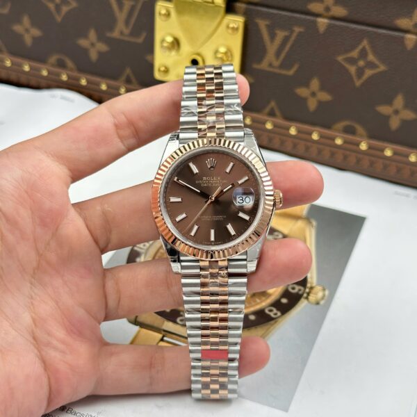Rolex Datejust Chocolate 41mm mạ vàng