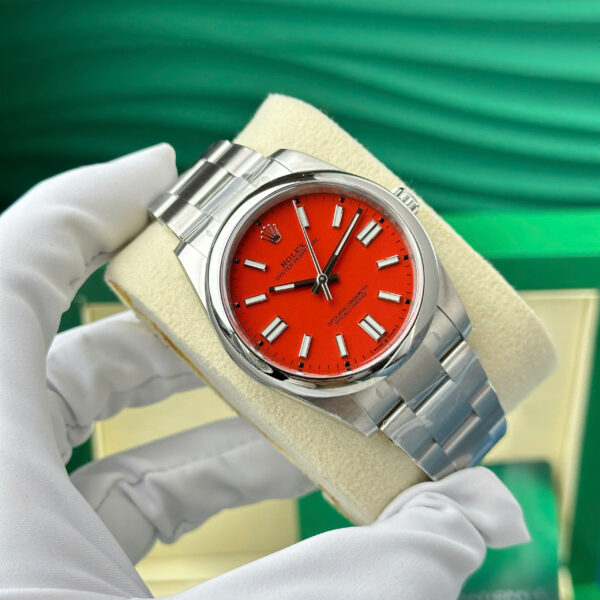 Đồng Hồ Rolex Oyster Perpetual Red Dial 41mm 1:1